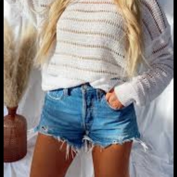 Theory 39862 Wool Open Knit Crochet Woman Sz S Long Sleeve Ripple Sweater - Picture 2 of 9